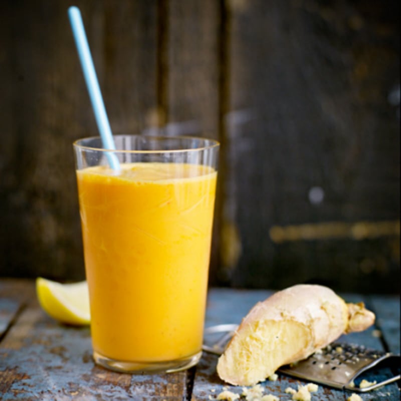 Smoothie with ginger and sea buckthorn